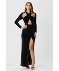 Bianca & Bridgett Wynter Long Black Dress - 12 / Black - Dresses