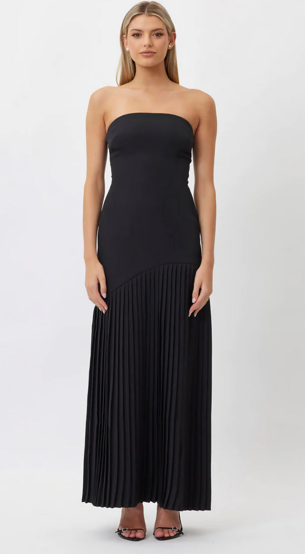 Bianca Mara Pleated Dress Black - 10 / Black - Dresses