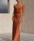 Billy J Boutique Chiara Maxi Dress - 10 / Brown - Dresses