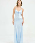 Bübish Luxe Savannah Rosette Gown - 8 / Blue - Dresses