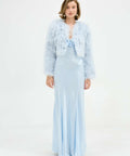 Bübish Luxe Savannah Rosette Gown - 8 / Blue - Dresses
