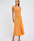 By Johnny Adelita Knit Midi Dress Orange Size 8 / S - 8 / Orange - Dresses