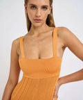 By Johnny Adelita Knit Midi Dress Orange Size 8 / S - 8 / Orange - Dresses