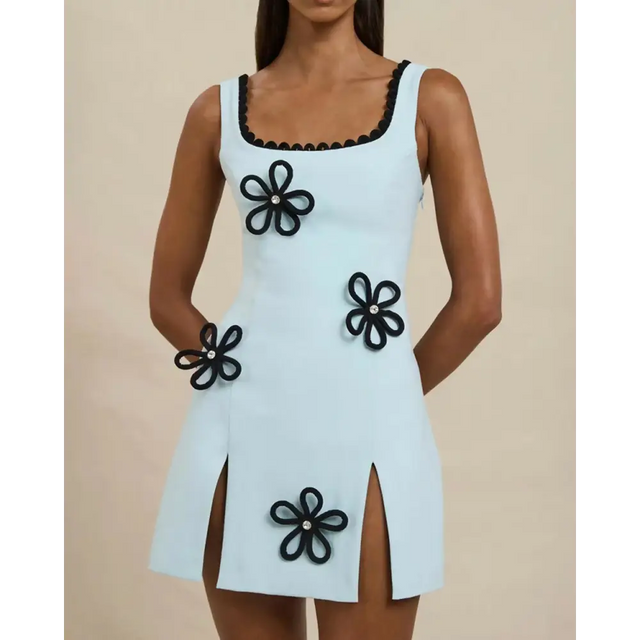 BY JOHNNY - Flower Form Mini Dress - 10 / Floral - Dresses