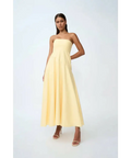 By Johnny Lemon Drop Strapless Dress - 12 / Yellow - Dresses
