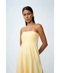 By Johnny Lemon Drop Strapless Dress - 12 / Yellow - Dresses