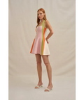 By Johnny Melon Knit Dress - Multi Green Pink Red - Dresses