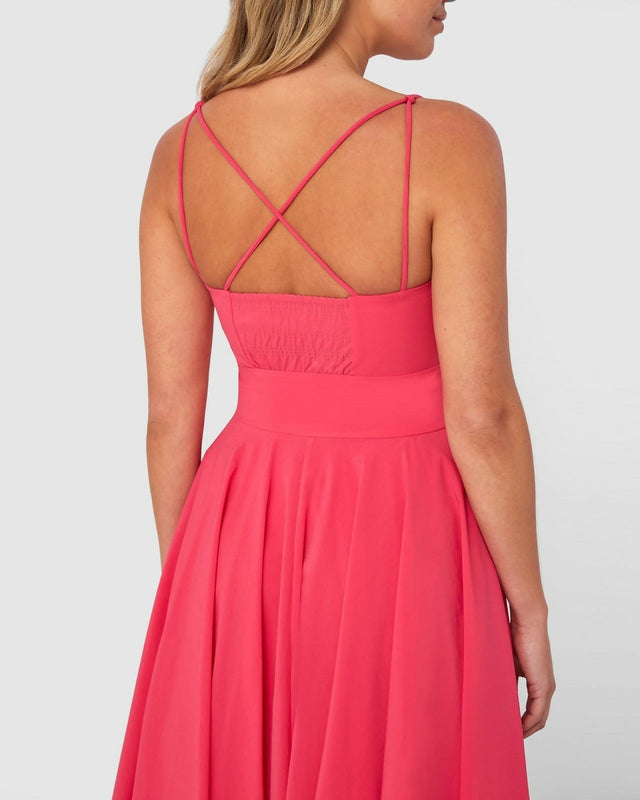 By Johnny Party Button Dress in Pink - 6 / Pink - Dresses