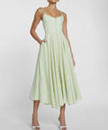 By Johnny Pistachio Stripe Dress - 8 / Green - Dresses