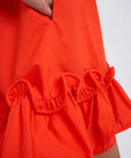 By Johnny Rope Frill Asymmetrical Mini in Hyper Red Size AU 6 - 6 / Red - Dresses