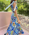 By Nicola Adocia Tie Shoulder Azure Blue Size 10 - 10 / Blue - Dresses