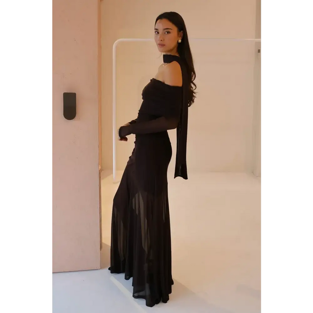 By Nicola Belle Maxi Dress - Chocolate - Dresses