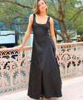 By Nicola Beneath The Stars Bias Cut Slip Dress - 10 / Black - Dresses