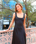 By Nicola Beneath The Stars Bias Cut Slip Dress - 10 / Black - Dresses