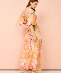 By Nicola Bolero Maxi Gathered Neckline Dress In Fruit Punch - 12 / Multi - Dresses