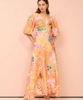 By Nicola Bolero Maxi Gathered Neckline Dress In Fruit Punch - 12 / Multi - Dresses