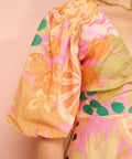 By Nicola Bolero Maxi Gathered Neckline Dress In Fruit Punch - 12 / Multi - Dresses