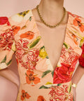 By Nicola Bolero Maxi Gathered Neckline Dress in Raspberry Punch Floral size 10 - 10 / Floral - Dresses