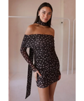 By Nicola Boston Mini Dress - Chocolate Polka - Dresses