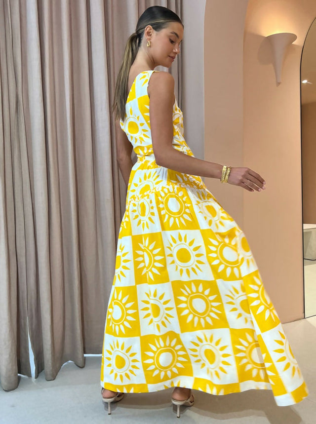 By Nicola Goldie One Shoulder Maxi - Size 12 - 12 / Yellow - Dresses