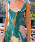 By Nicola Into The Woods Maxi Dress in Pine Green Floral - 10 / Multi - Dresses