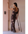 By Nicola Juno Maxi Dress - Chocolate Polka - Dresses