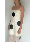 By Nicola Mila Maxi Dress in Ivory Polka - Dresses