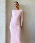 By Nicola Moon Midi Knitted Dress in Marshmellow Marle - 8 / Pink - Dresses