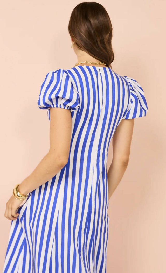 By Nicola By Nicola S/S Wavy Maxi Dress In Stripe - 8 / Multi - Dresses