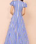 By Nicola By Nicola S/S Wavy Maxi Dress In Stripe - 8 / Multi - Dresses