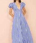 By Nicola By Nicola S/S Wavy Maxi Dress In Stripe - 8 / Multi - Dresses