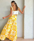 By Nicola Wavy Crop Top and Sol Maxi Skirt Set in Sol Size 8 - 8 / Print - Outfit Sets
