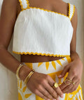 By Nicola Wavy Crop Top and Sol Maxi Skirt Set in Sol Size 8 - 8 / Print - Outfit Sets