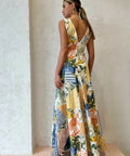 By Nicola Wavy Maxi Dress in Lemon Patchwork - 10 / Multi - Dresses