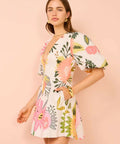 By Nicola Wavy Mini Dress In Potpourri - 8 / Floral - Dresses