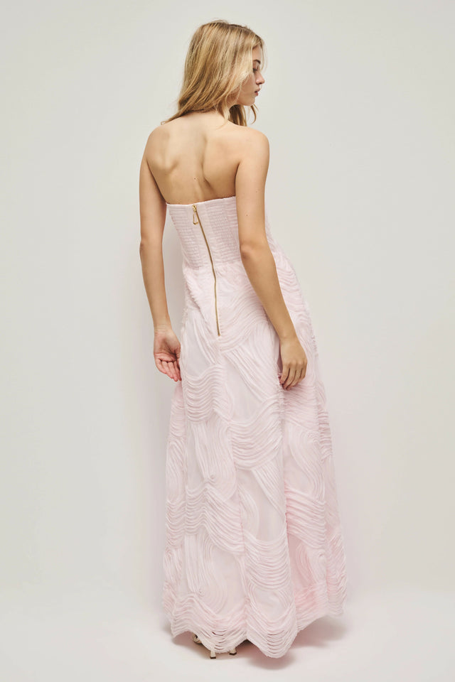 Aje Wave Gown in Pastel Pink