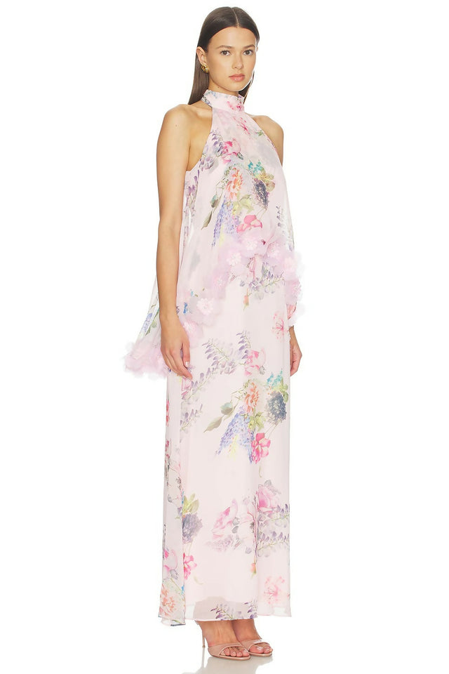Elliatt Millie Tiered Gown Pink Size 10