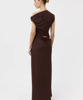 Camilla And Marc Annalise Draped Maxi Dress Chocolate Brown - Dresses