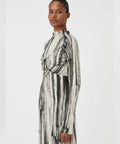 Camilla And Marc Arch Long Sleeve Midi Dress in Black Print - Dresses