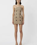Camilla And Marc Asteria Strapless Mini Dress in Tan Brown - 10 / Brown - Dresses
