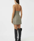 Camilla And Marc Banks Mini Dress in Black Houndstooth - Dresses
