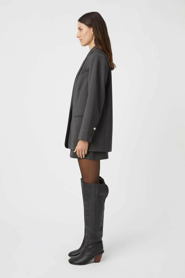 Camilla and Marc Brancusi Blazer and Mini Skirt in Charcoal Pinstripe - Outfit Sets