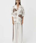 Camilla And Marc Cassia Short Sleeve Shirt and Pant in Oyster Grey - Outfit Sets