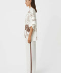 Camilla And Marc Cassia Short Sleeve Shirt and Pant in Oyster Grey - Outfit Sets