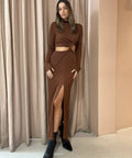 Camilla and Marc - Camilla And Marc Cocoa Haywood Twisted Dress