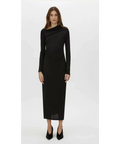 Camilla And Marc Mai Long Sleeve Midi Dress in Black - 10 / Black - Dresses