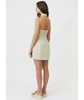 Camilla and Marc - Camilla And Marc Petra Halter Neck Mini Dress in Pistachio Grey