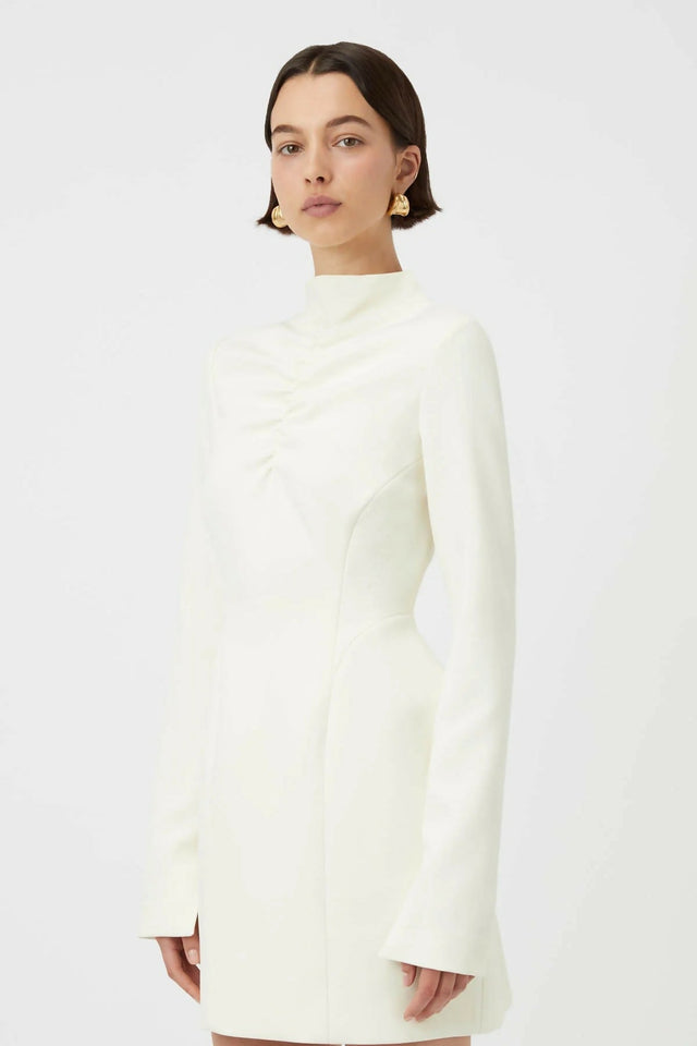 Camilla And Marc Portico Long Sleeve Mini Dress in Cream - Dresses
