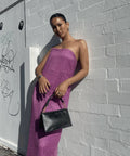 Camilla and Marc - Camilla And Marc Sinclar Lace Strapless Maxi Dress in Magenta Pink
