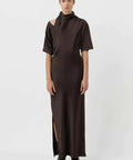 Camilla and Marc Sorrell Maxi Dress in Chocolate - 14 / Brown - Dresses